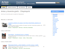 Tablet Screenshot of chiquinquira.avisos-colombia.com