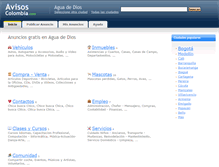 Tablet Screenshot of aguadedios.avisos-colombia.com
