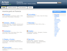 Tablet Screenshot of florencia.avisos-colombia.com