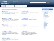 Tablet Screenshot of mosquera.avisos-colombia.com