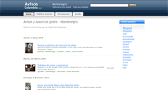 Desktop Screenshot of montenegro.avisos-colombia.com
