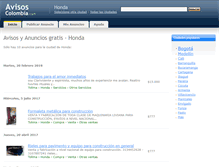 Tablet Screenshot of honda.avisos-colombia.com