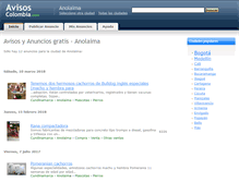 Tablet Screenshot of anolaima.avisos-colombia.com
