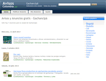 Tablet Screenshot of gachancipa.avisos-colombia.com