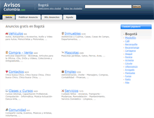 Tablet Screenshot of bogota.avisos-colombia.com